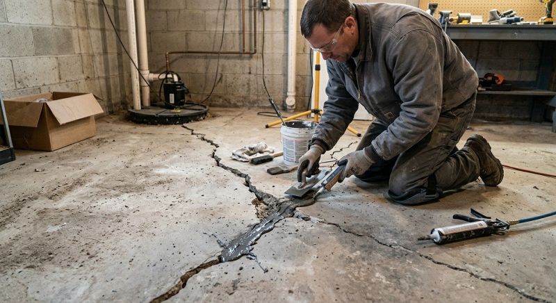 Cracked Basement Floor Repair in West Palm Beach, FL